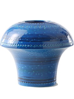 BITOSSI CERAMICHE Rimini Blu mushroom vase (18cm)