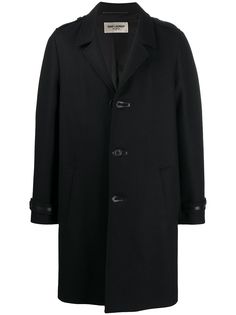 Saint Laurent однобортное пальто