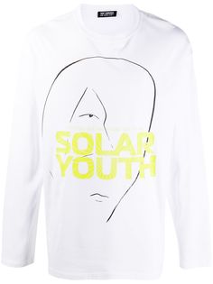 Raf Simons футболка с длинными рукавами и принтом Solar Youth