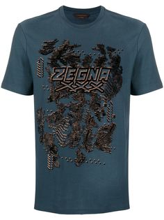 Ermenegildo Zegna футболка с круглым вырезом и логотипом