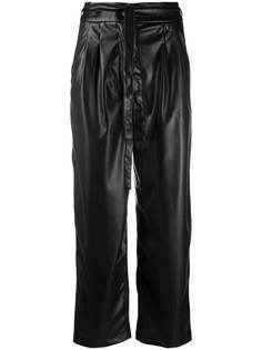 Twin-Set укороченные брюки из искусственной кожи