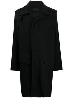 Ann Demeulemeester однобортное пальто с капюшоном
