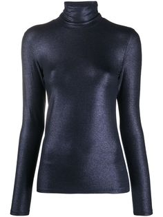 Majestic Filatures топ с высоким воротником и эффектом металлик