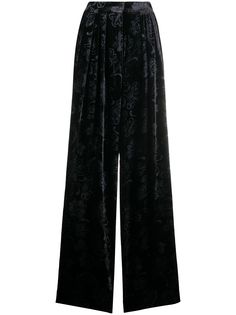 Emporio Armani жаккардовые брюки палаццо с цветочным узором