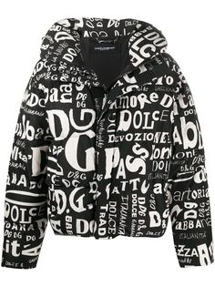 Dolce & Gabbana пуховик с логотипом
