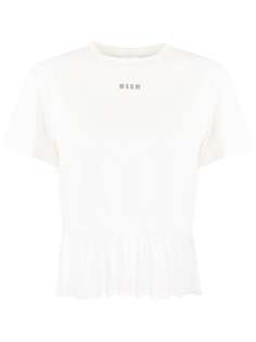 MSGM футболка с сетчатой баской
