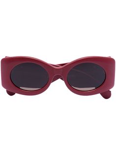 Gucci Eyewear солнцезащитные очки в овальной оправе