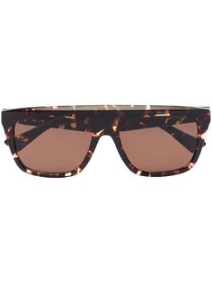 Bottega Veneta Eyewear солнцезащитные очки в квадратной оправе черепаховой расцветки