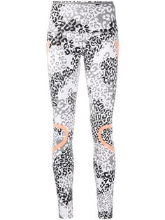 adidas by Stella McCartney легинсы TruePace с анималистичным принтом