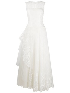 Alberta Ferretti кружевное длинное платье