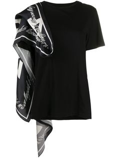 MM6 Maison Margiela футболка с оборками и логотипом