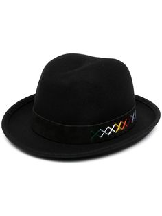 Paul Smith шляпа-федора с декоративной строчкой