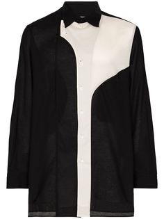 Yohji Yamamoto рубашка со вставками