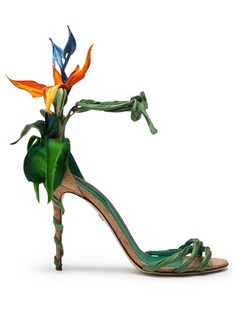 Dolce & Gabbana атласные босоножки Bird of Paradise