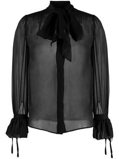 Saint Laurent блузка с бантом