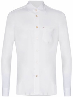 Kiton рубашка узкого кроя с длинными рукавами
