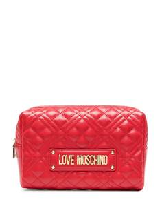 Love Moschino стеганый клатч с логотипом