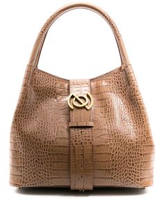 Zanellato сумка-тоут Zoe M с тиснением под змеиную кожу