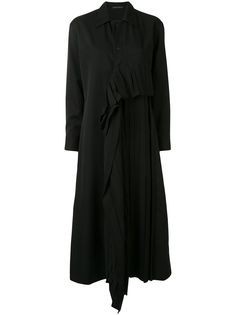 Yohji Yamamoto длинное пальто с оборками