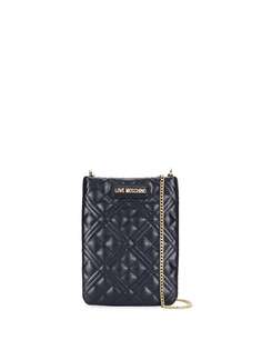 Love Moschino стеганый чехол для телефона с цепочкой