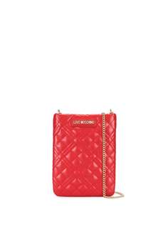 Love Moschino стеганый чехол для телефона с цепочкой