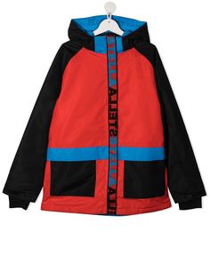 Stella McCartney Kids лыжная куртка в стиле колор-блок