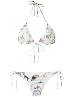 Isolda Borakay printed tie bikini set