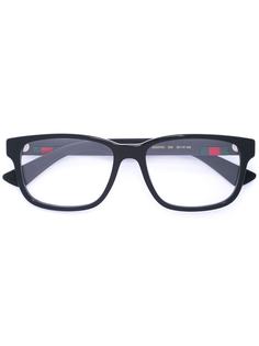 Gucci Eyewear прямоугольные очки с отделкой Web