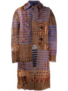 Acne Studios пальто с эффектом потертости