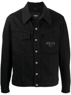 Fendi джинсовая куртка с логотипом