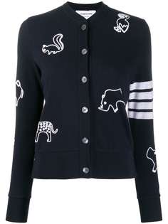 Thom Browne кардиган Icon с вышивкой