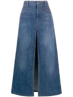 Chloé джинсовая юбка с разрезом спереди