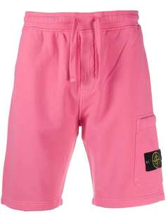 Stone Island спортивные шорты с логотипом