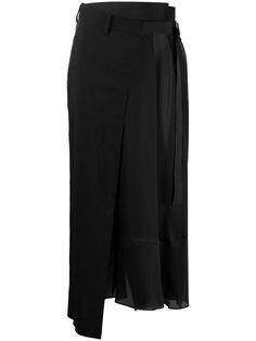 Sacai slit panelled skirt