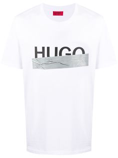 HUGO футболка с логотипом и короткими рукавами