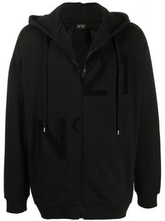 Nº21 zip-front drawstring hoodie