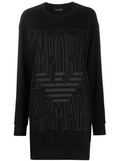 Emporio Armani платье-толстовка с логотипом