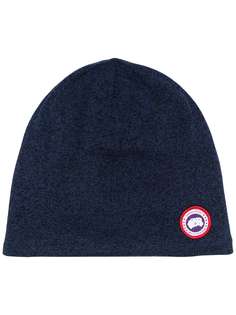 Canada Goose шапка бини с нашивкой-логотипом