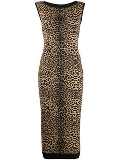 Philipp Plein платье Maribelle с леопардовым узором вязки интарсия