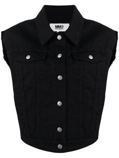 MM6 Maison Margiela джинсовая куртка без рукавов