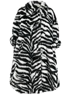 MM6 Maison Margiela пальто оверсайз с зебровым принтом