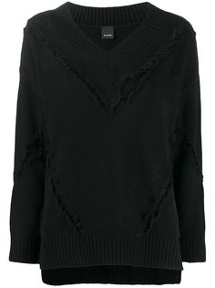Pinko джемпер с V-образным вырезом и эффектом потертости