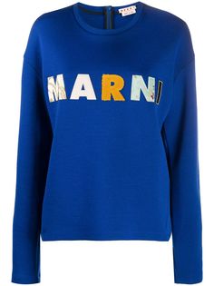 Marni толстовка с нашивкой-логотипом