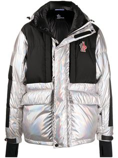 Moncler Grenoble пуховик в стиле колор-блок