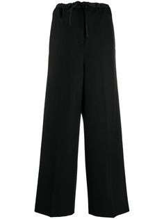Jil Sander брюки с завышенной талией и кулиской