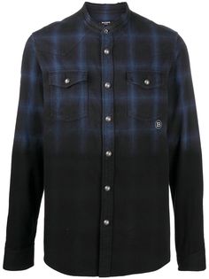 Balmain рубашка в клетку