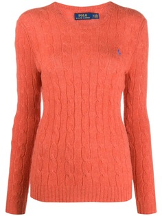 Polo Ralph Lauren embroidered-logo cable knit jumper