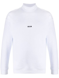 MSGM logo-print roll-neck sweatshirt