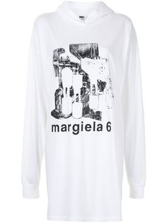 MM6 Maison Margiela платье-худи с графичным принтом