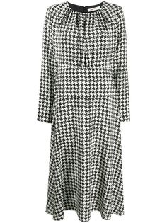 Ports 1961 расклешенное платье в ломаную клетку